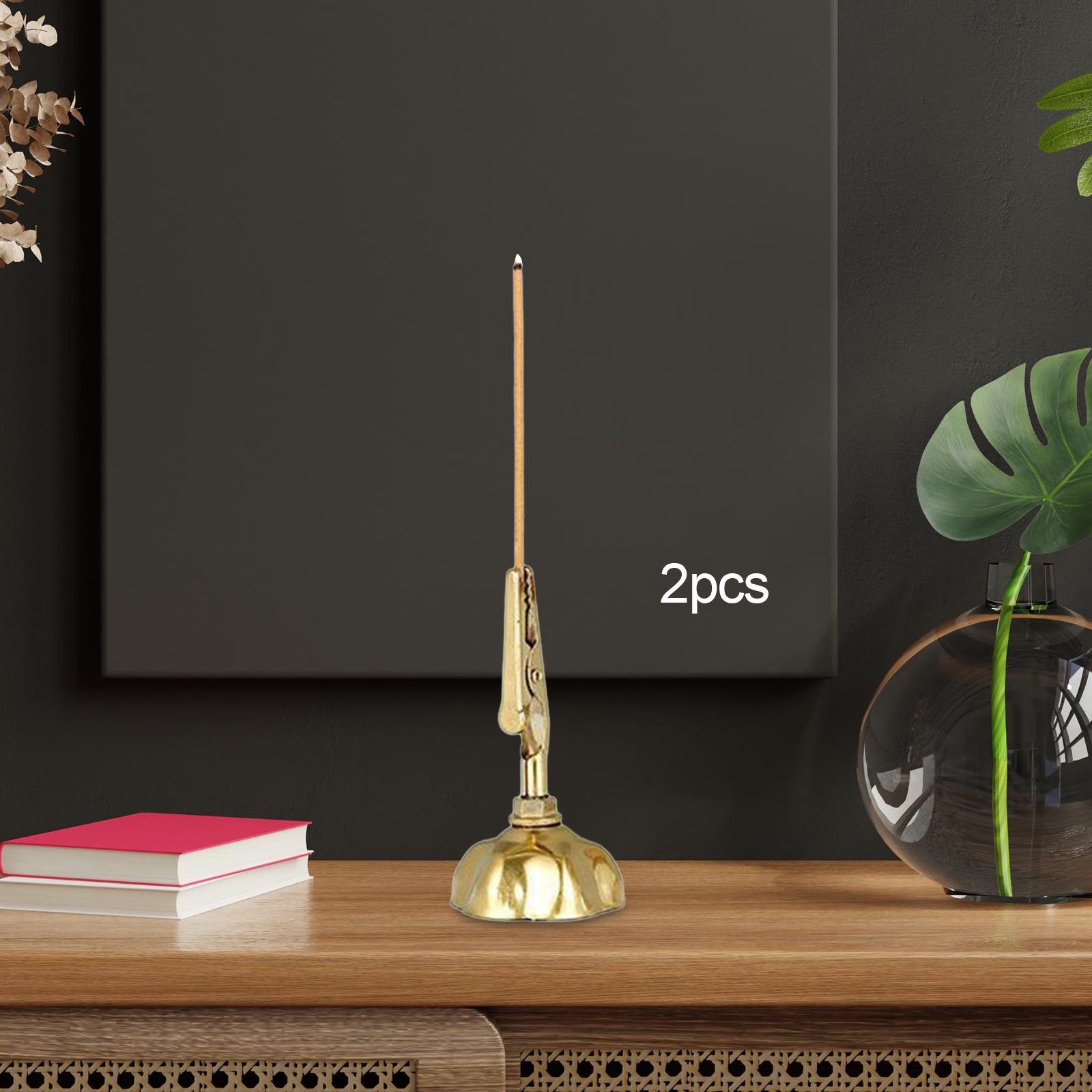 Home Fragrance Usa - ที่วางกำยานแบบคลิป ทำจากโลหะผสม สำหรับกำยานแบบแท่งและแบบขด ใช้ตกแต่งโต๊ะ ศิลปะพุทธ ของตกแต่งบ้าน