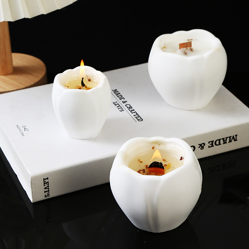 Home Fragrance Usa - เทียนอโรมาสำหรับตกแต่งบ้าน รูปทรงดอกทิวลิป กลิ่นหอมยาวนาน น้ำมันหอมระเหยธรรมชาติ รูปทรงถ้วยแมกโนเลีย