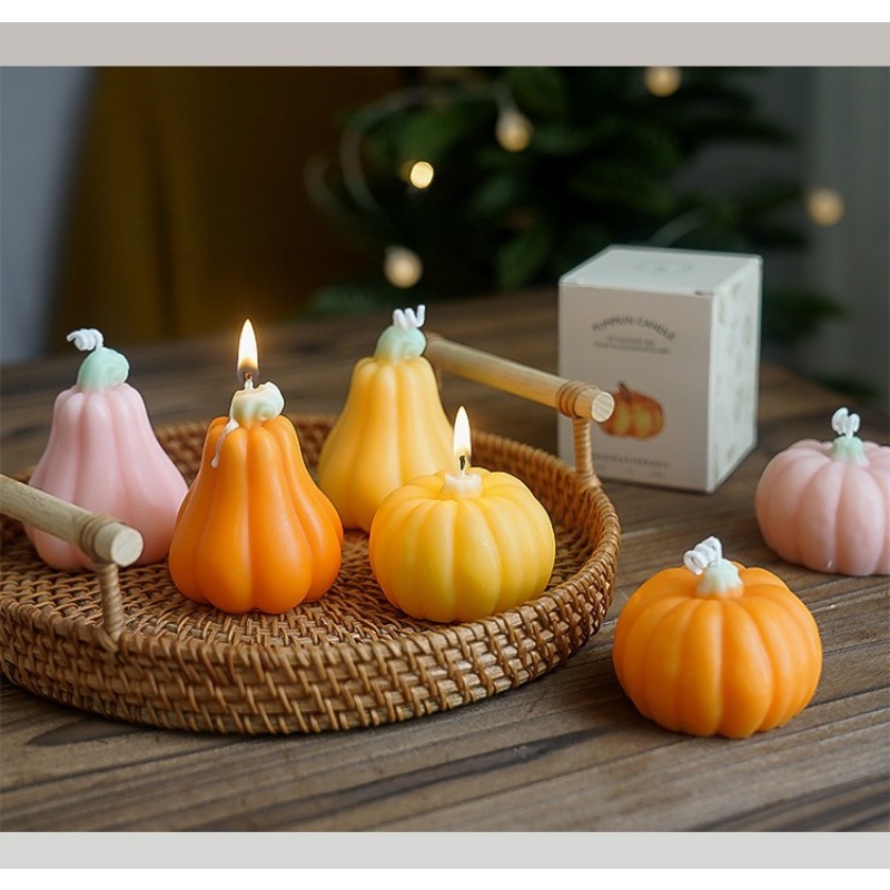 เทียนหอมรูปฟักทองแฮนด์เมดสำหรั - Home Fragrance Gift บทวิจารณ์และราคา